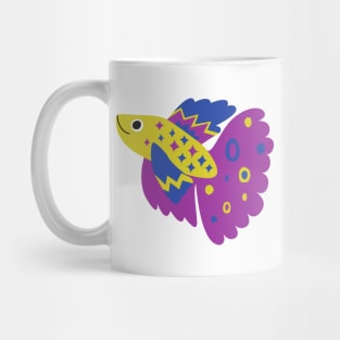 Cartoon Betta Fish Mug